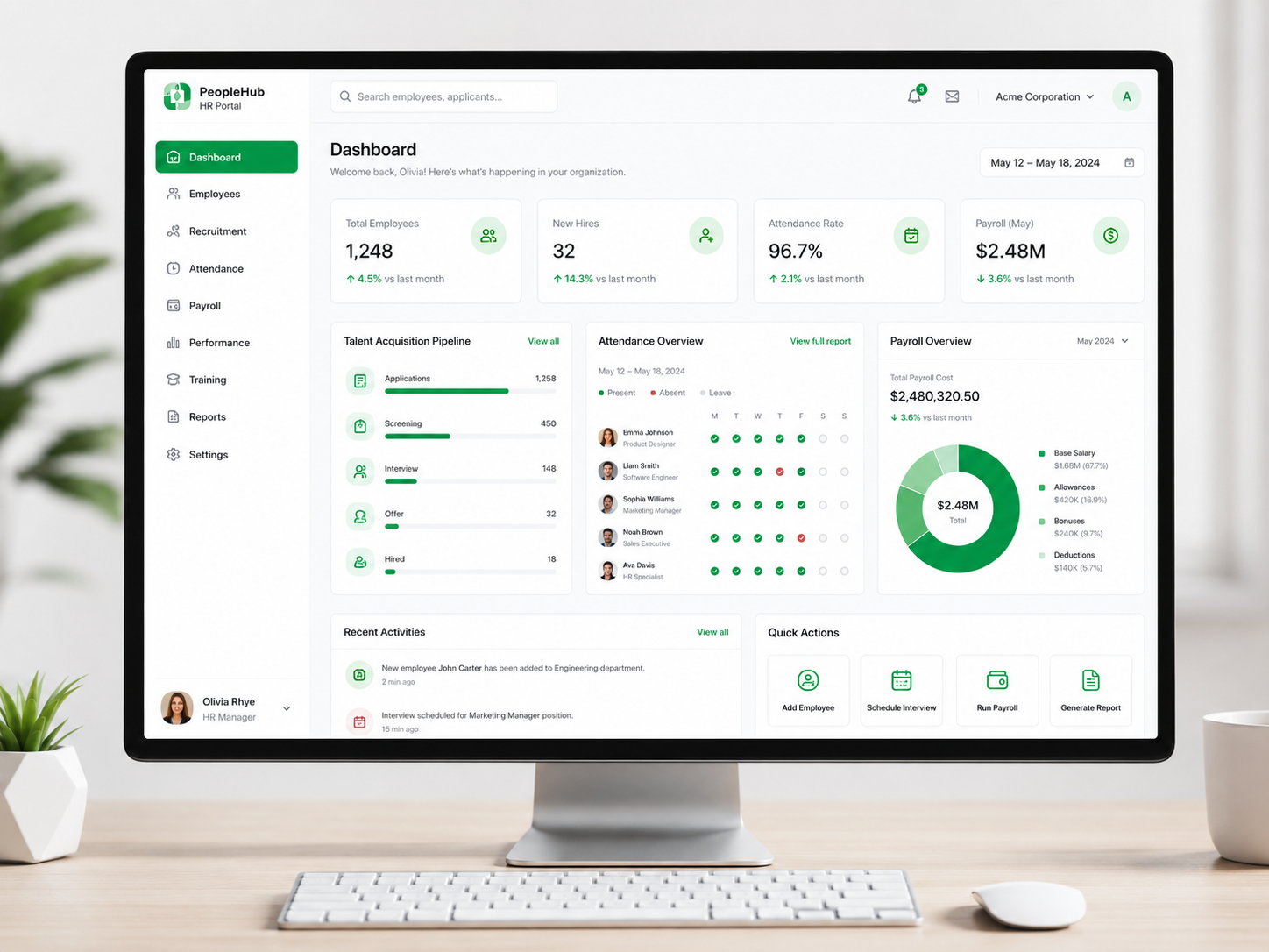 HRM System Screenshot